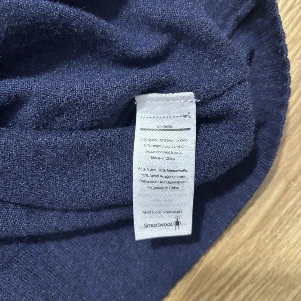 Smartwool Sparwood Sweater Mens XL Many Blue Crewneck Merino Wool Blend Pullover
